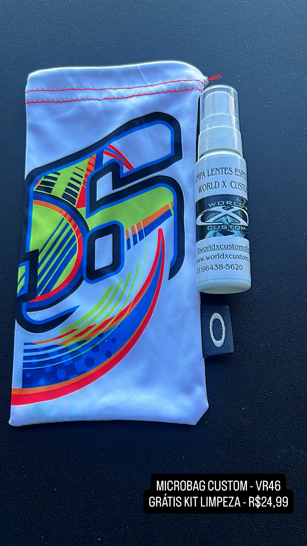 MICROBAG VR46 CUSTOM + LIMPA LENTES