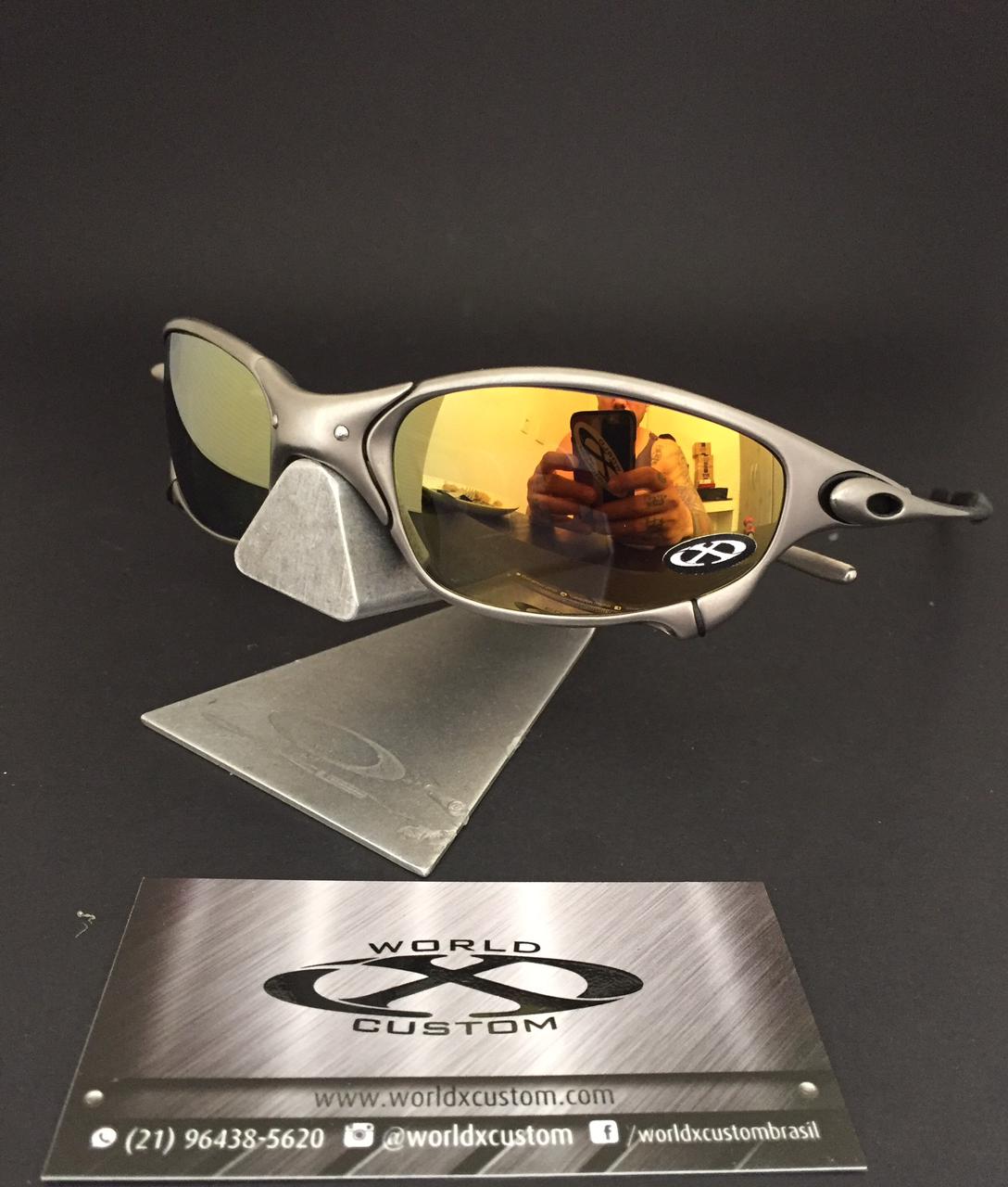ÓCULOS OAKLEY JULIET TITANIO -24K  (SEMINOVO) CUSTOM