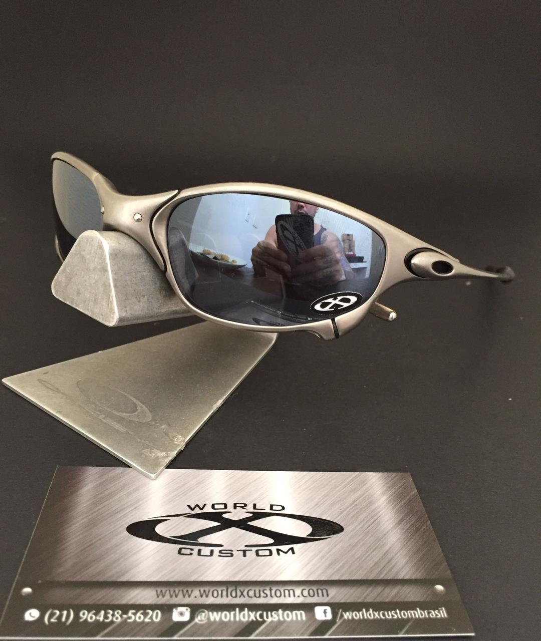 ÓCULOS OAKLEY JULIET TITANIO -SLATE  (SEMINOVO) CUSTOM