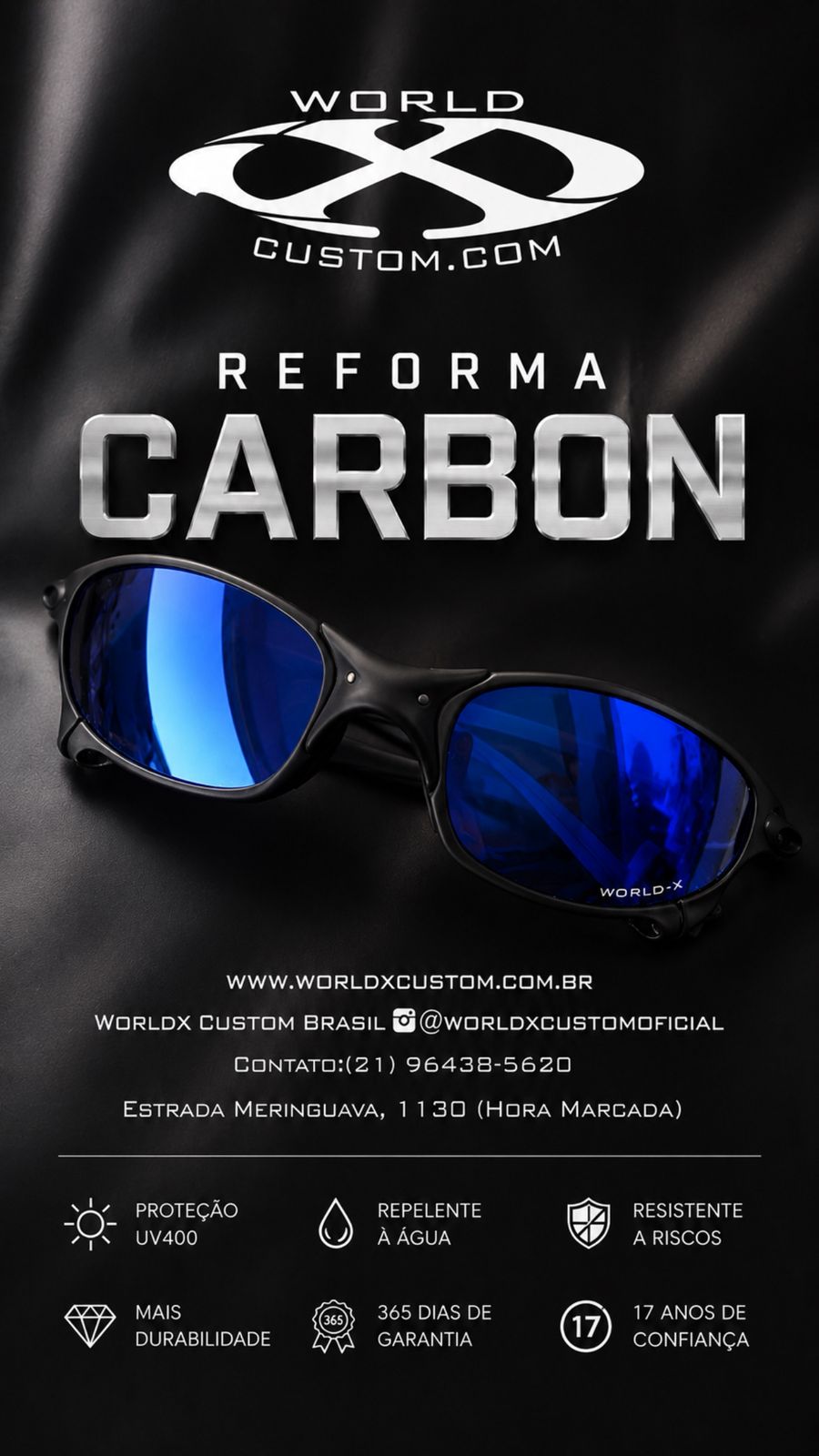 REFORMA CARBON COMPLETA EM ÓCULOS X-METALS